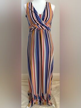 Jessica Simpson, Multi-Color Striped Maxi Dress